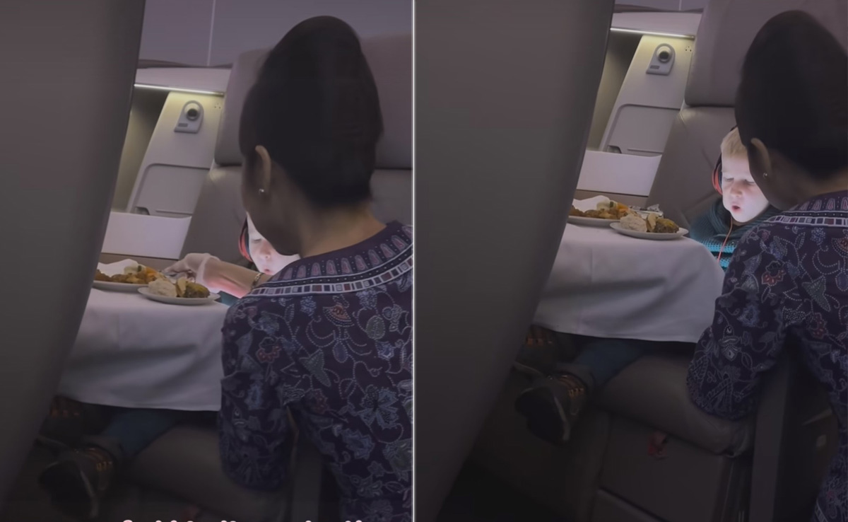 Viral Video Shows Flight Attendant Spoon-Feeding 5-Year-Old Passenger, Internet Divided