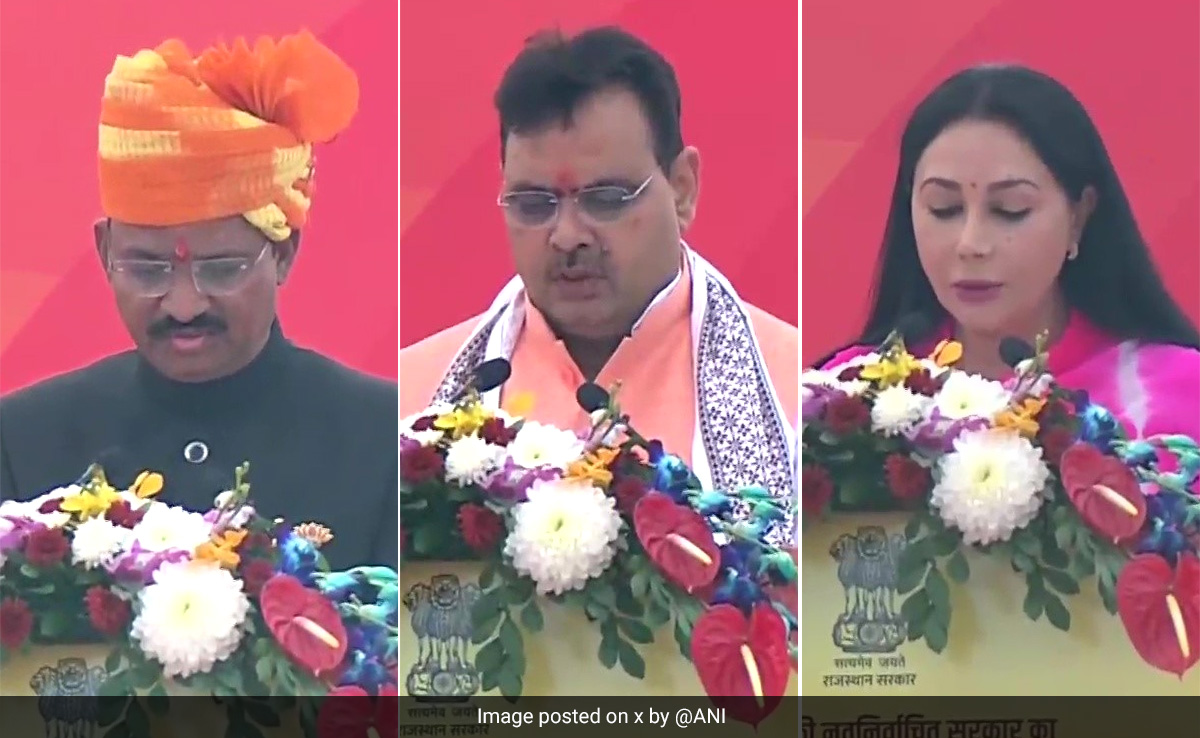 Rajasthan CM Oath Ceremony: राजस्थान के 14वें मुख्यमंत्री बने भजनलाल शर्मा, दिया कुमारी और प्रेमचंद बैरवा बने डिप्टी CM