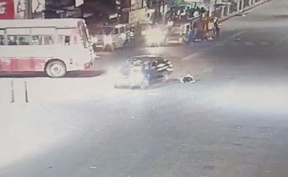 Video: On-Duty Cop Tossed In Air After Car Hits Him On Busy Lucknow Road