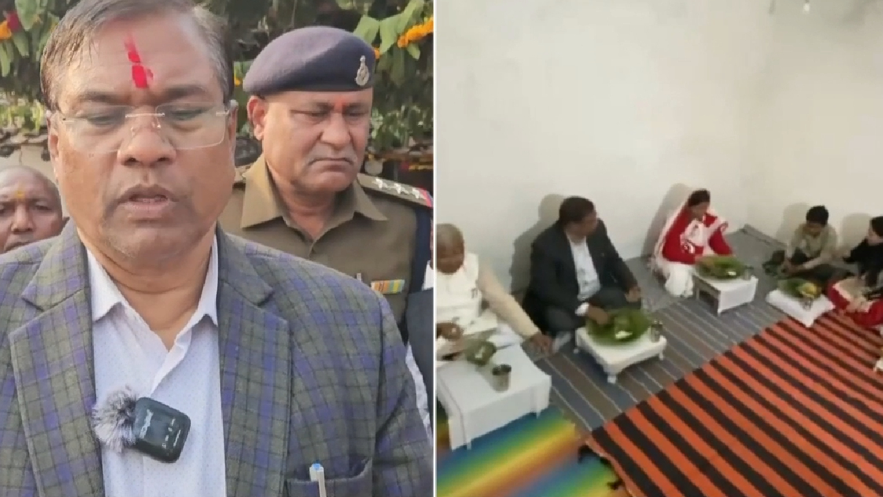 मंडला में राज्यपाल मंगूभाई पटेल ने आदिवासी परिवार के साथ किया भोजन मंडला में राज्यपाल मंगूभाई पटेल ने आदिवासी परिवार के साथ किया भोजन