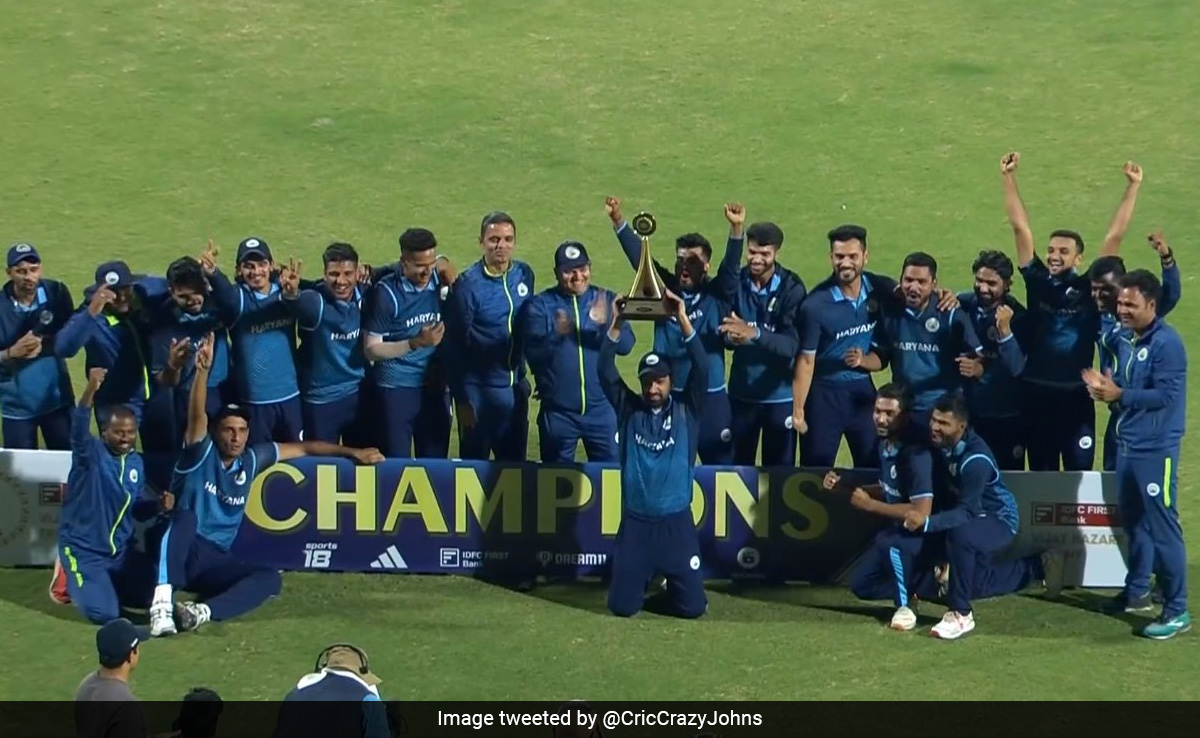 Harshal Patel Bowls Haryana To Vijay Hazare Trophy Title