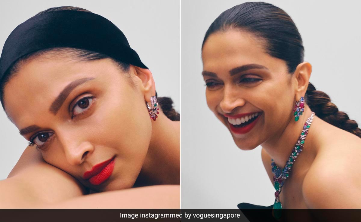 Deepika Padukone Is Bold And Beautiful With Her Minimal Makeup On The Cover Of Vogue Singapore