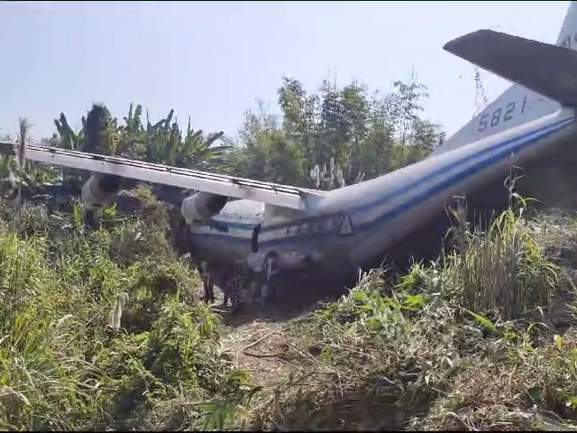 Myanmar Military Aircraft Skids Off Runway In Mizoram