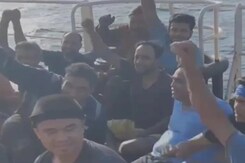 Indians Rescued From Hijacked Ship Chant "Bharat Mata Ki Jai", Thank Navy Indians Rescued From Hijacked Ship Chant "Bharat Mata Ki Jai", Thank Navy