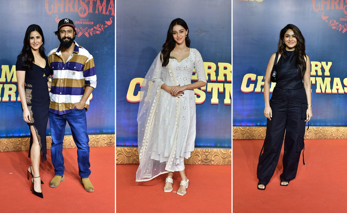 Full House At <i>Merry Christmas</i> Screening: Katrina Kaif-Vicky Kaushal, Ananya Panday, Mrunal Thakur And Others