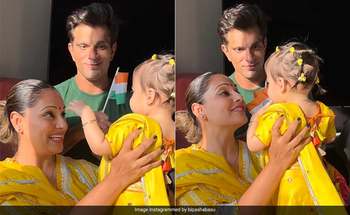 Bipasha Basu And Daughter Devi Twinning In Yellow Ethic Suits Are The Cutest Mother And Daughter Duo Around