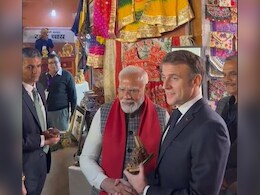 PM Modi Gifts Replica Of Ram Temple To Emmanuel Macron