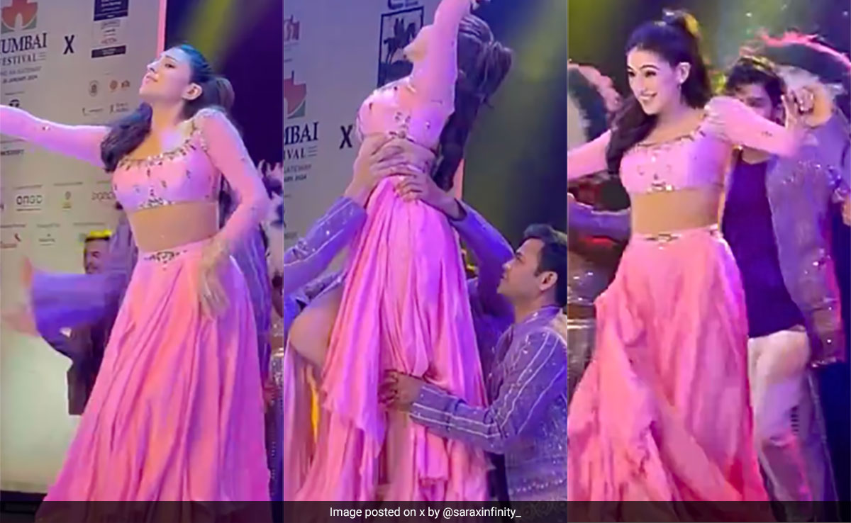 Sara Ali Khan's Pretty Pink <i>Lehenga</i> Jazzes Up Wedding Fashion Goals, Her Dance Moves Are A Bonus