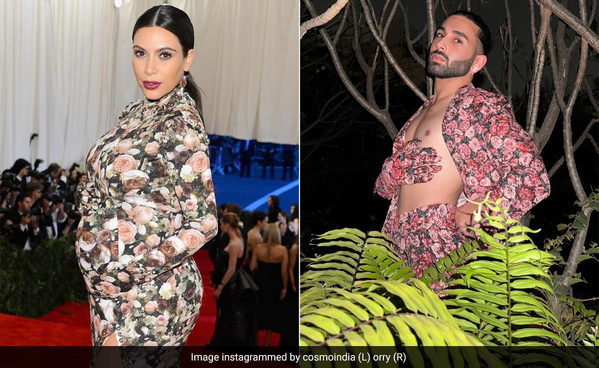 Orry Is Not Sorry To Make This Floral Pantsuit Look As Trendy As Kim Kardashian Did On The Met Gala 2013 Red Carpet