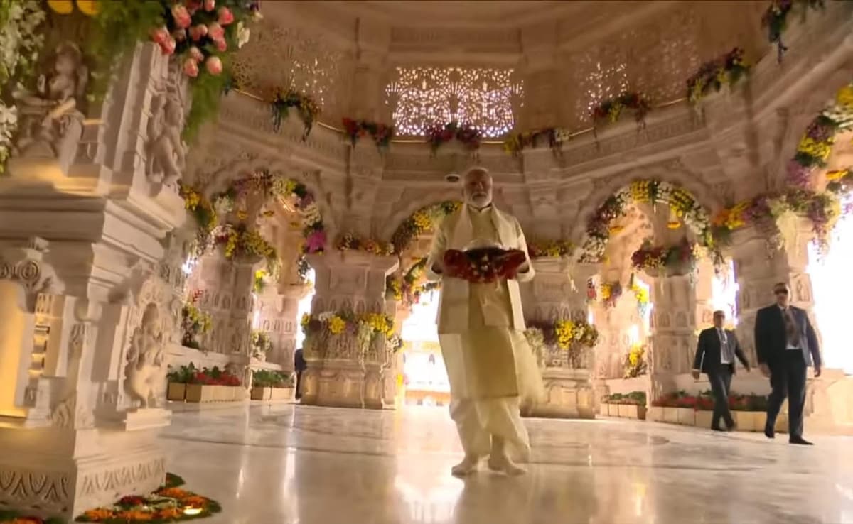 In Pics: PM Modi At Grand Ram Temple As Consecration Ceremony Begins In Pics: PM Modi At Grand Ram Temple As Consecration Ceremony Begins