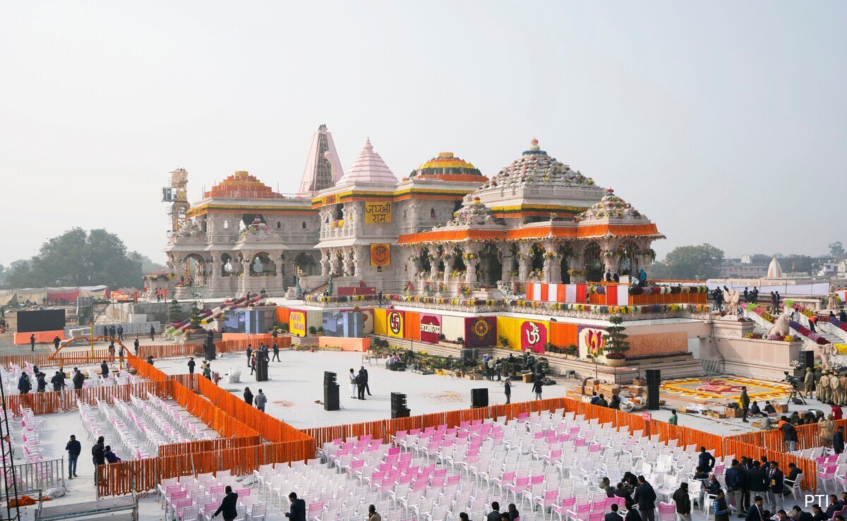 Ram Mandir Ayodhya Highlights Ram Temple Illuminated Ahead Of Pran Ram Mandir Ayodhya Highlights Ram Temple Illuminated Ahead Of Pran