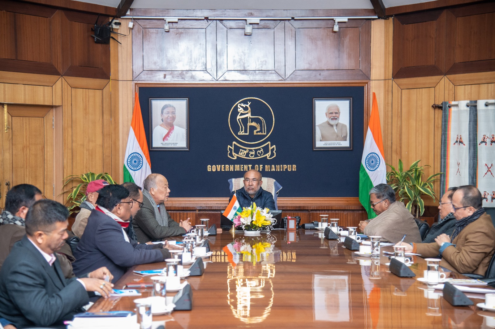 Biren Singh Holds Meet To Discuss Manipur Situation Biren Singh Holds Meet To Discuss Manipur Situation