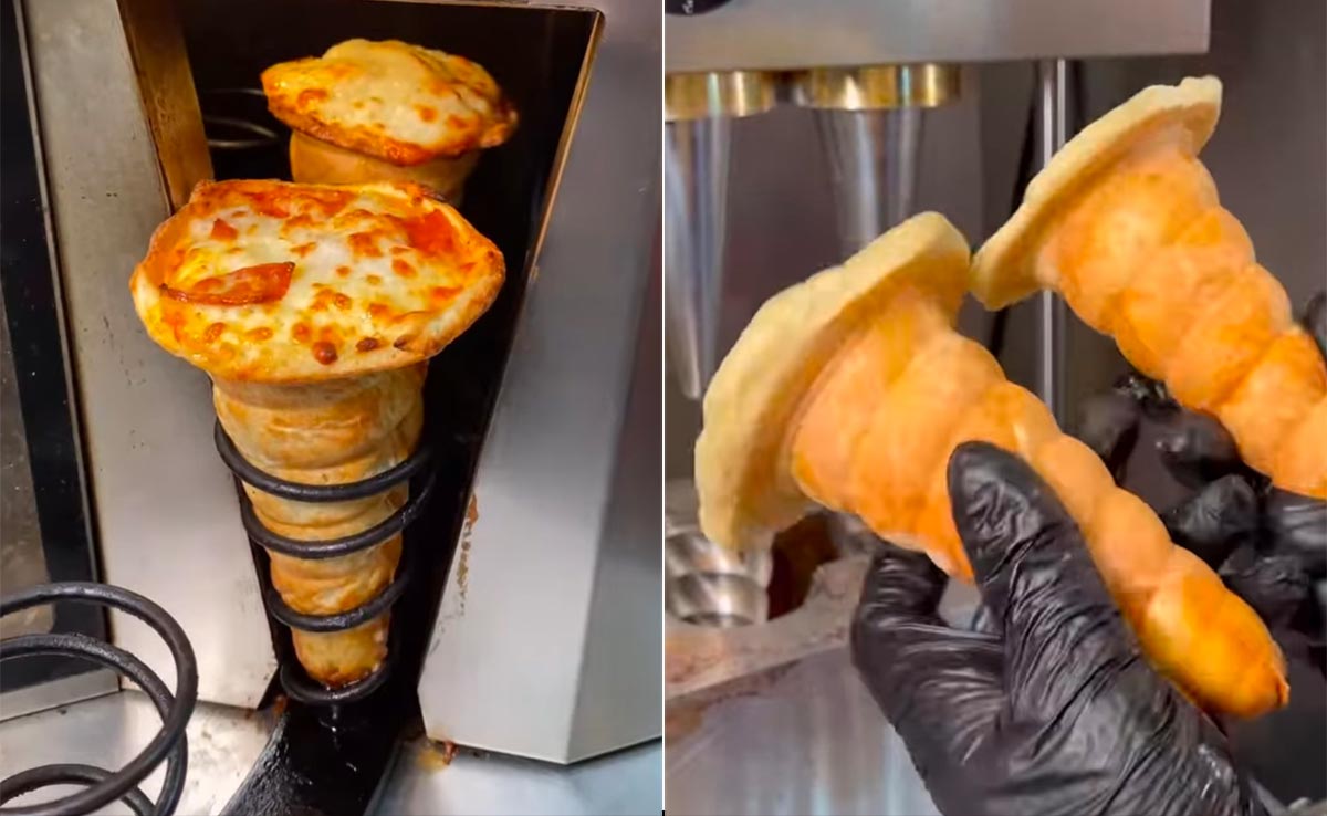 Pizza Cones Take Internet By Storm Yet Again - Concept Divides Foodies