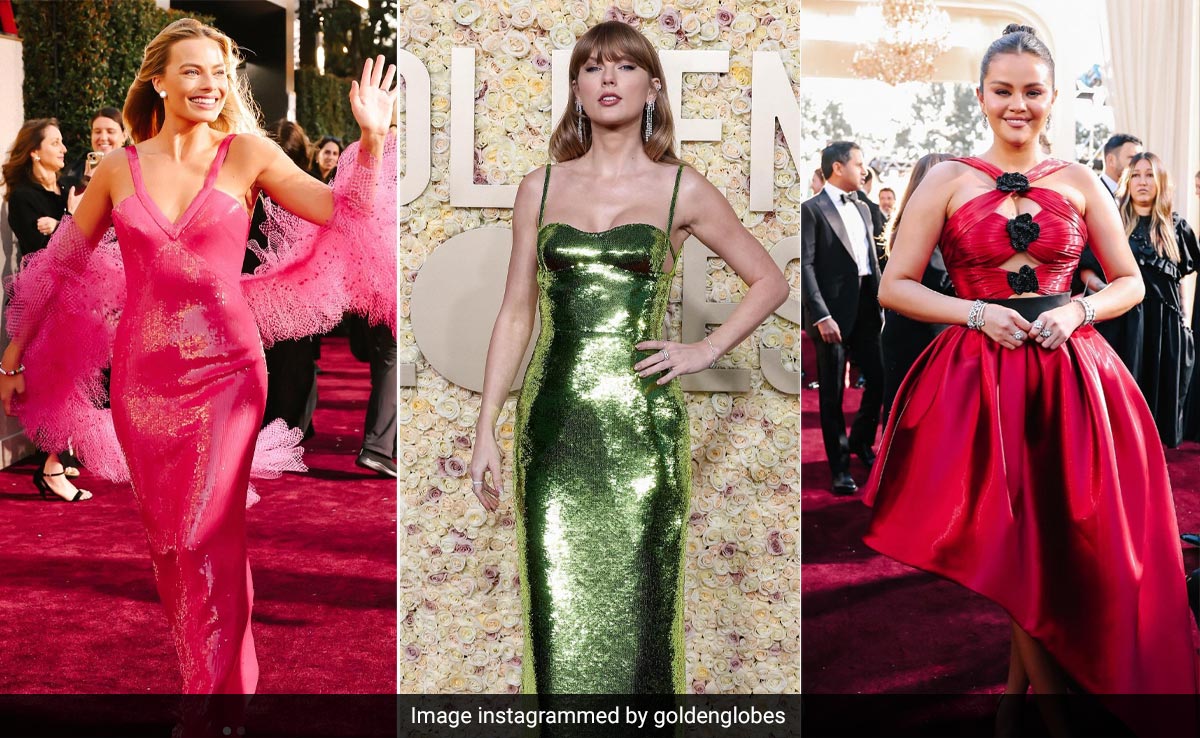 From Margot Robbie To Taylor Swift, The 2024 Golden Globes Celebrity Colour Palette On The Red Carpet