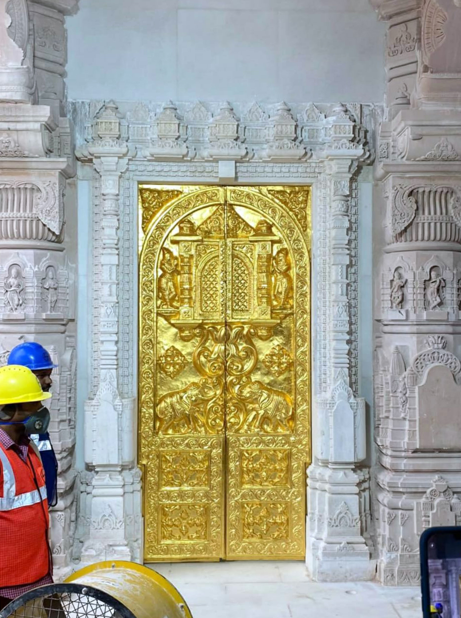 First Golden Gate Installed At Ayodhya's Ram Temple Ahead Of Inauguration Ceremony