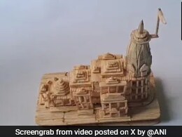 Odisha Sculptor Creates Ram Mandir Replica Using Matchsticks Odisha Sculptor Creates Ram Mandir Replica Using Matchsticks