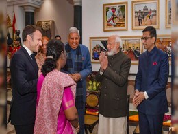 "Long Live India-France Friendship": Macron At Rashtrapati Bhavan "Long Live India-France Friendship": Macron At Rashtrapati Bhavan
