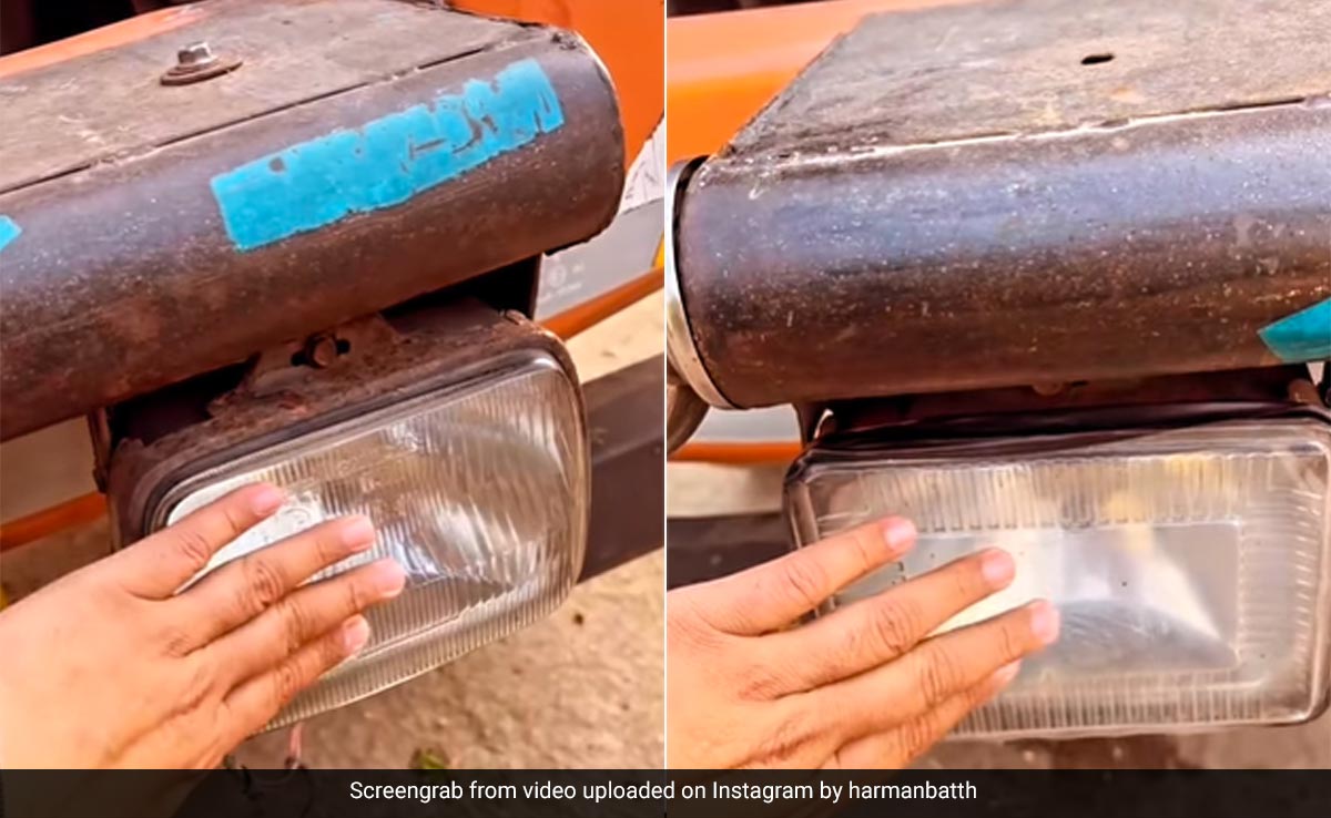 ट्रक की हेडलाइट टूट गई, बनाने के लिए शख्स ने मिठाई के डिब्बे से किया कमाल का जुगाड़, बिना खर्च किए हो गया काम!