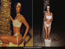 Hailey Bieber's Fuzzy White Swim Set Allows Her To Look Cool And Not Just Stay Warm Hailey Bieber's Fuzzy White Swim Set Allows Her To Look Cool And Not Just Stay Warm