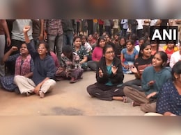 Protest At Hyderabad's Osmania University Over Security Breach At Girls Hostel Protest At Hyderabad's Osmania University Over Security Breach At Girls Hostel