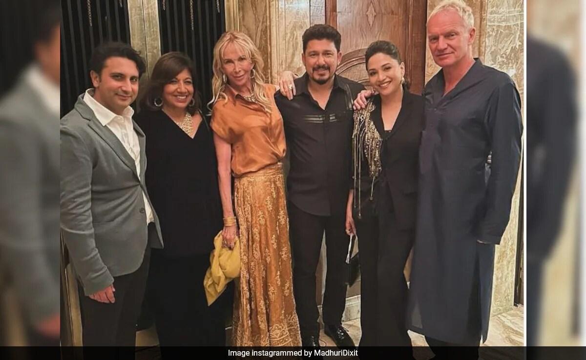 Inside Madhuri Dixit-Shriram Nene's "Amazing Evening" With Sting And Trudie Styler