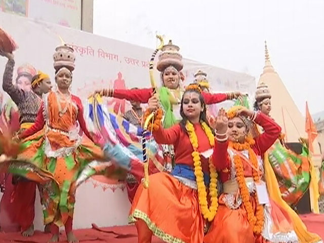 Ayodhya Celebrates Ram Temple Event With Dance, Music And Lights