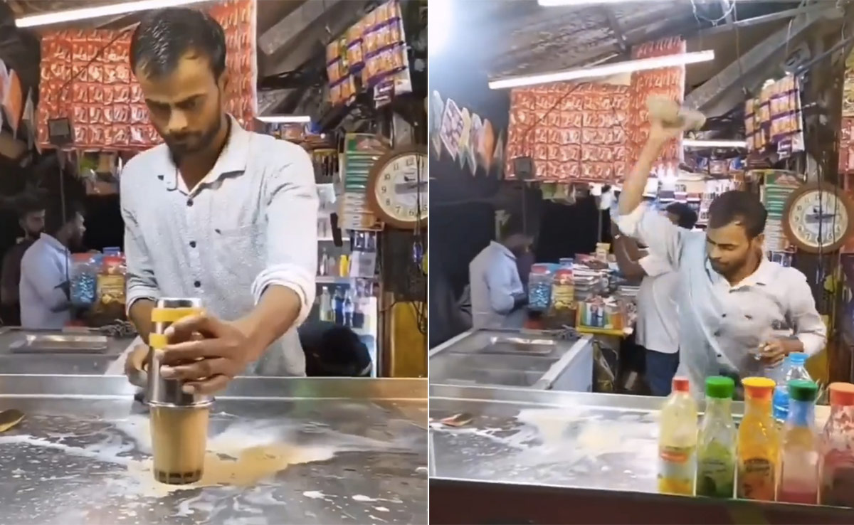 Viral Video: Drink Vendor's Mixing Skills Leave Anand Mahindra Impressed