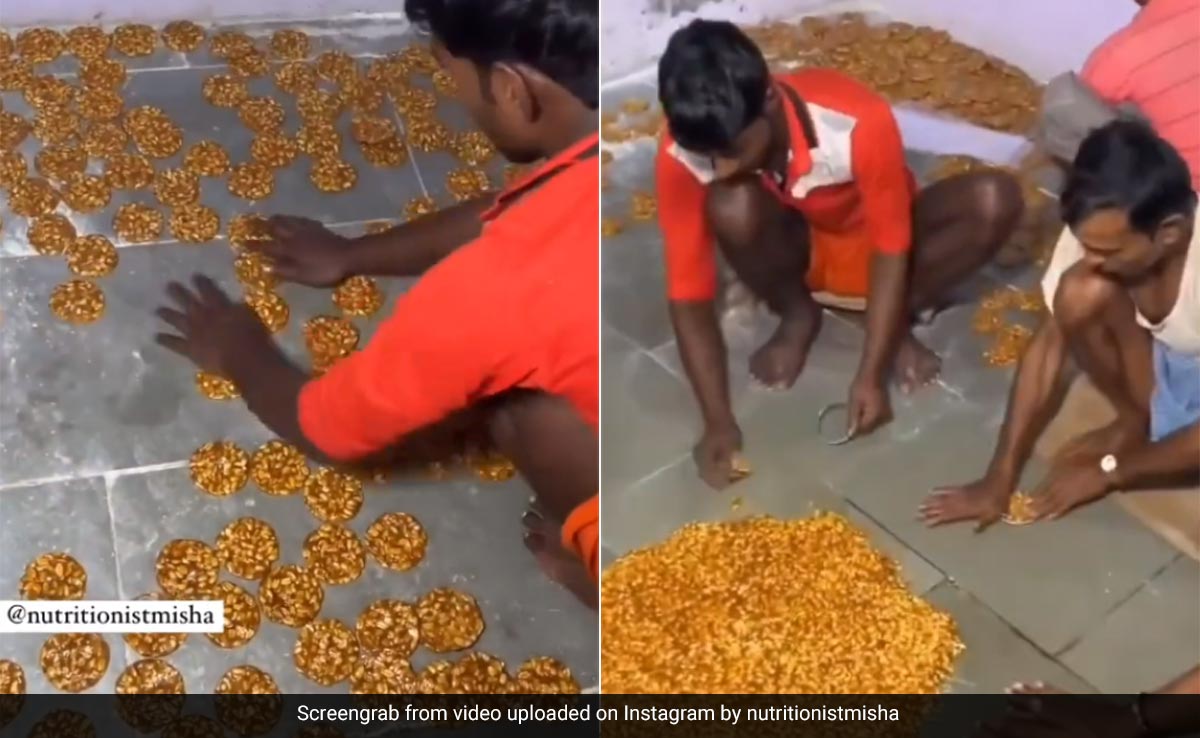 फैक्ट्री में गंदे हाथ और नंगे पैरों से यूं बनाई जाती हैं चिक्की या गज्जक, वीडियो देखकर लोगों को आई घिन, कहा कभी नहीं खाएंगे
