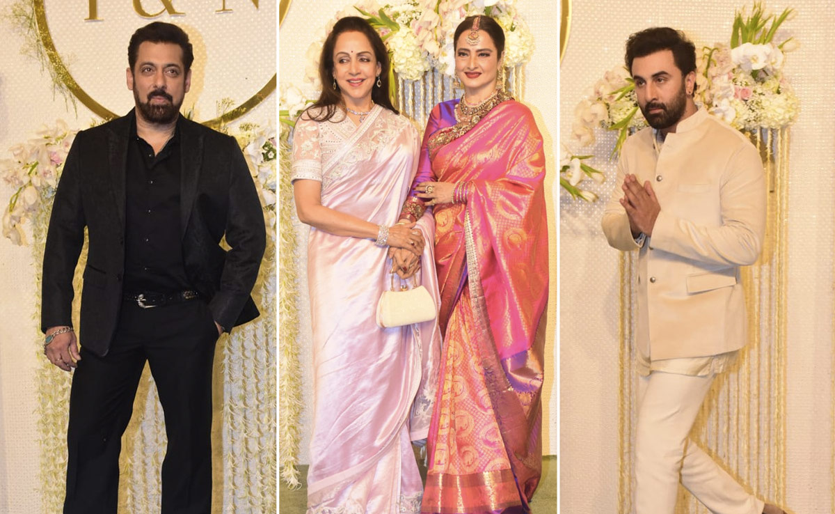 Salman Khan, Ranbir Kapoor, Rekha-Hema Malini Lead Celeb Roll-Call At Ira Khan's Wedding Reception