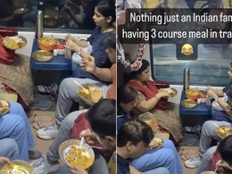 Watch: Desi Family Enjoys Home-Cooked "3-Course Meal On Train," Internet Is Divided