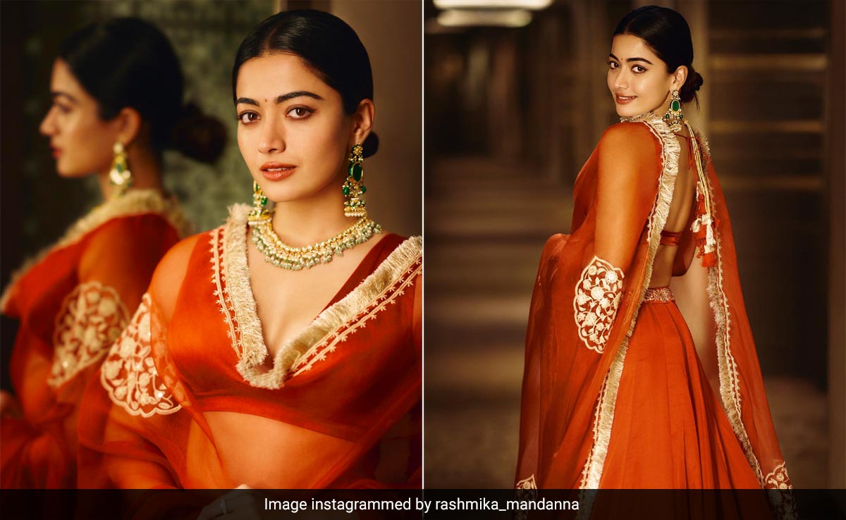 Rashmika Mandanna In A Vermillion And Gold <i>Lehenga</i> Is Wedding Season Ready, That's For Sure