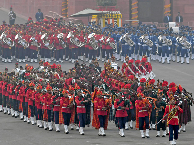 Beating Retreat Ceremony Held In Delhi, All-Indian Tunes Played