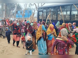 Jat Aandolan: सिर पर घूंघट, हाथों में लाठी लिए जाट आंदोलन में पहुंचीं दर्जनों महिलाएं, संघर्ष समिति ने सरकार को दी यह खुली चेतावनी