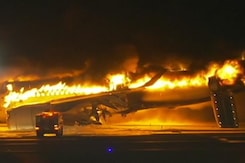 Japan Plane In Flames After Collision At Airport, Miracle Escape For 379 Japan Plane In Flames After Collision At Airport, Miracle Escape For 379