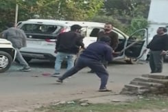 Video: In Madhya Pradesh, 2 Men Thrashed After Overtaking Official's Car Video: In Madhya Pradesh, 2 Men Thrashed After Overtaking Official's Car