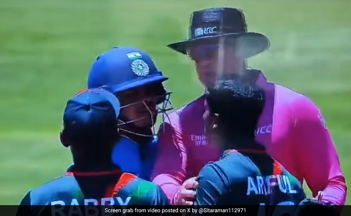 ICC U19 World Cup: भारतीय कप्तान से भिड़े बांग्लादेशी खिलाड़ी, हुई तीखी नोकझोंक, देखें वायरल वीडियो