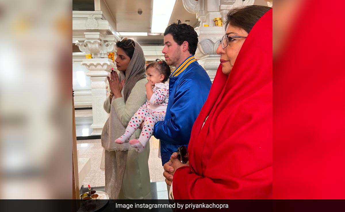 On Malti Marie's Birthday, A Chopra-Jonas Temple Visit. See Pics Of Priyanka, Nick, Madhu