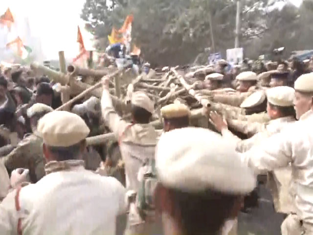 Amid Chaos, Rahul Gandhi's Yatra Stopped By Cops On Guwahati Border