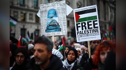 Thousands Attend Pro-Palestinian March In London As Gaza War Enters 100th Day