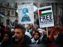 Thousands Attend Pro-Palestinian March In London As Gaza War Enters 100th Day