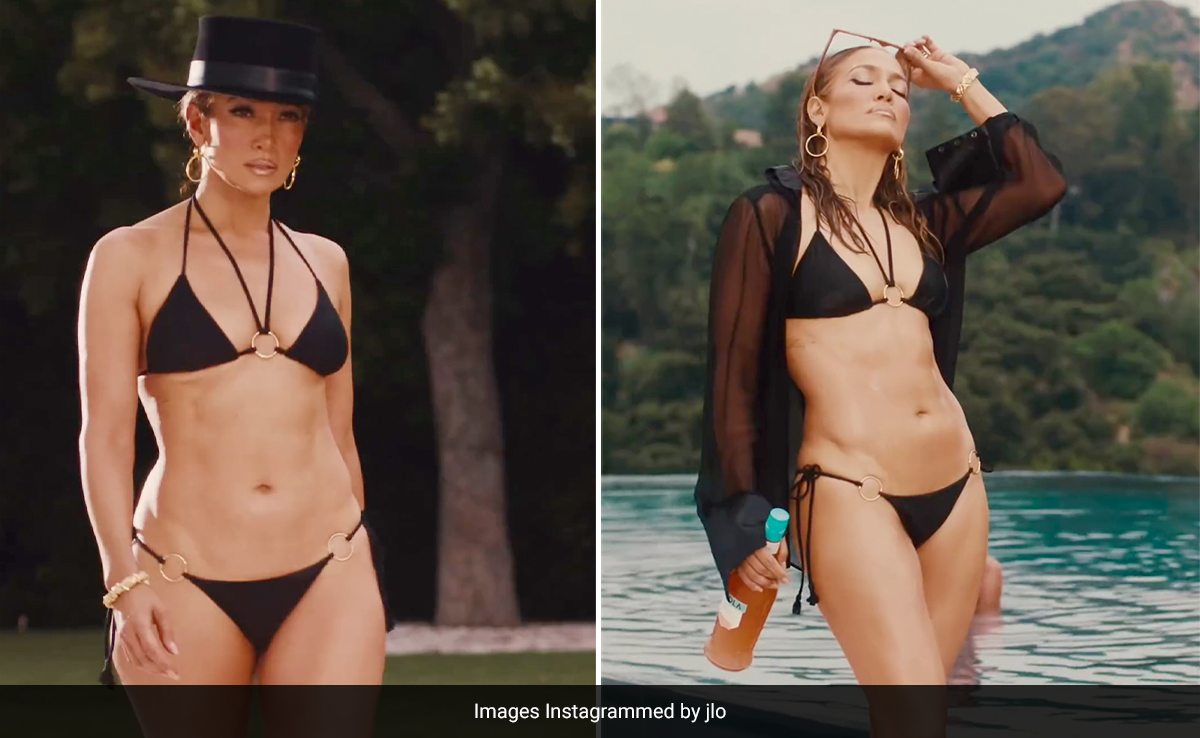 Jennifer Lopez Just <i>Can't Get Enough</i> Of Ruling The Fashion Charts In A Black Swimsuit