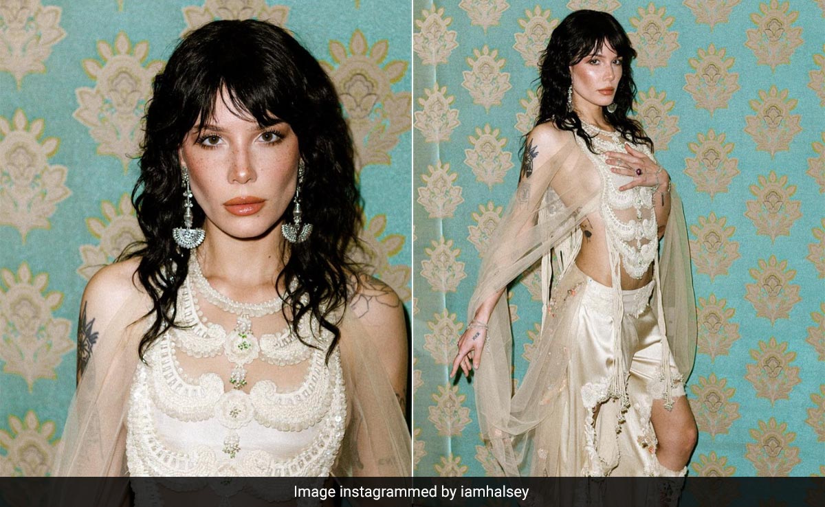 Halsey's Fashion Experiments Were A Perfect Match For This Indian Designer's White Cutout Creation