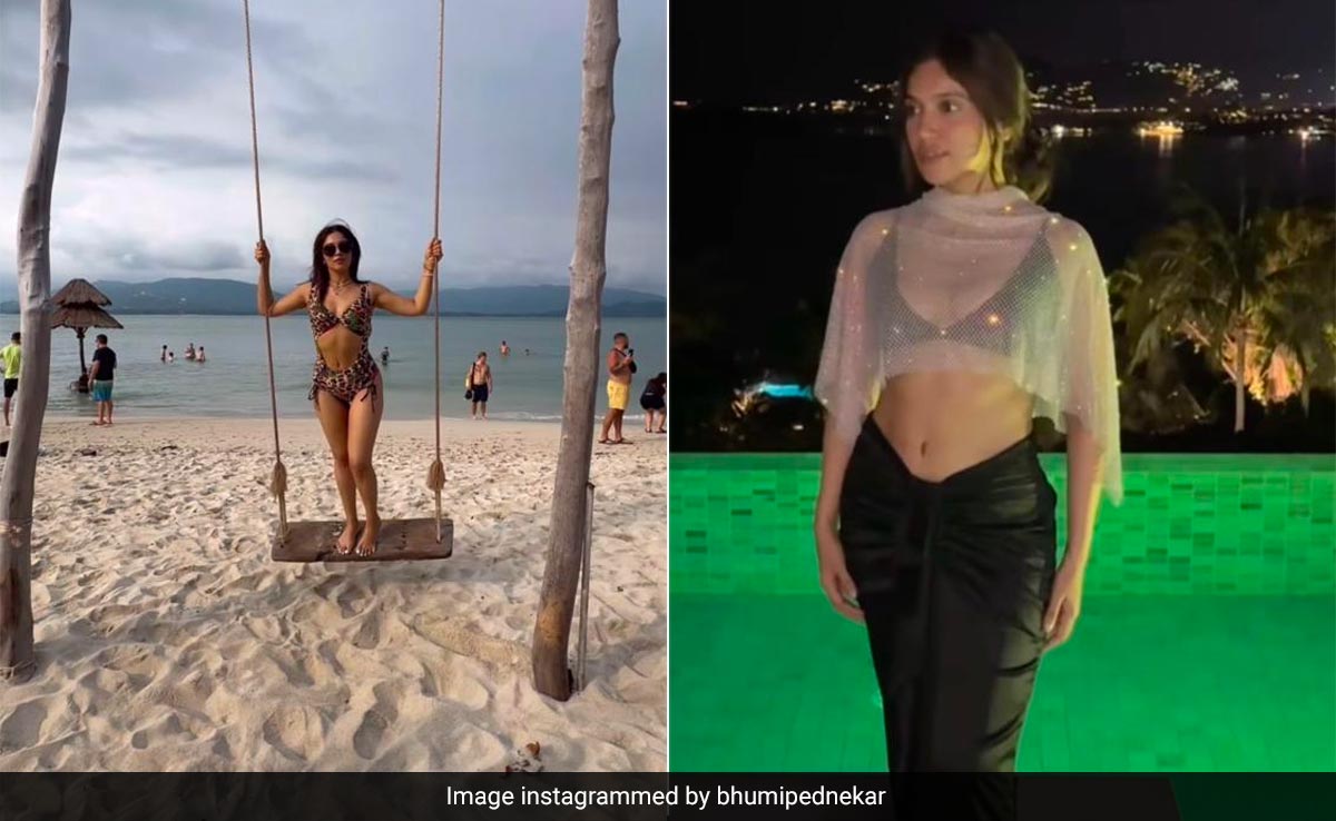 Bhumi Pednekar's 2024 Holiday Style Book Is Already Teeming With Chic Swimsuits And Shimmery Ensembles