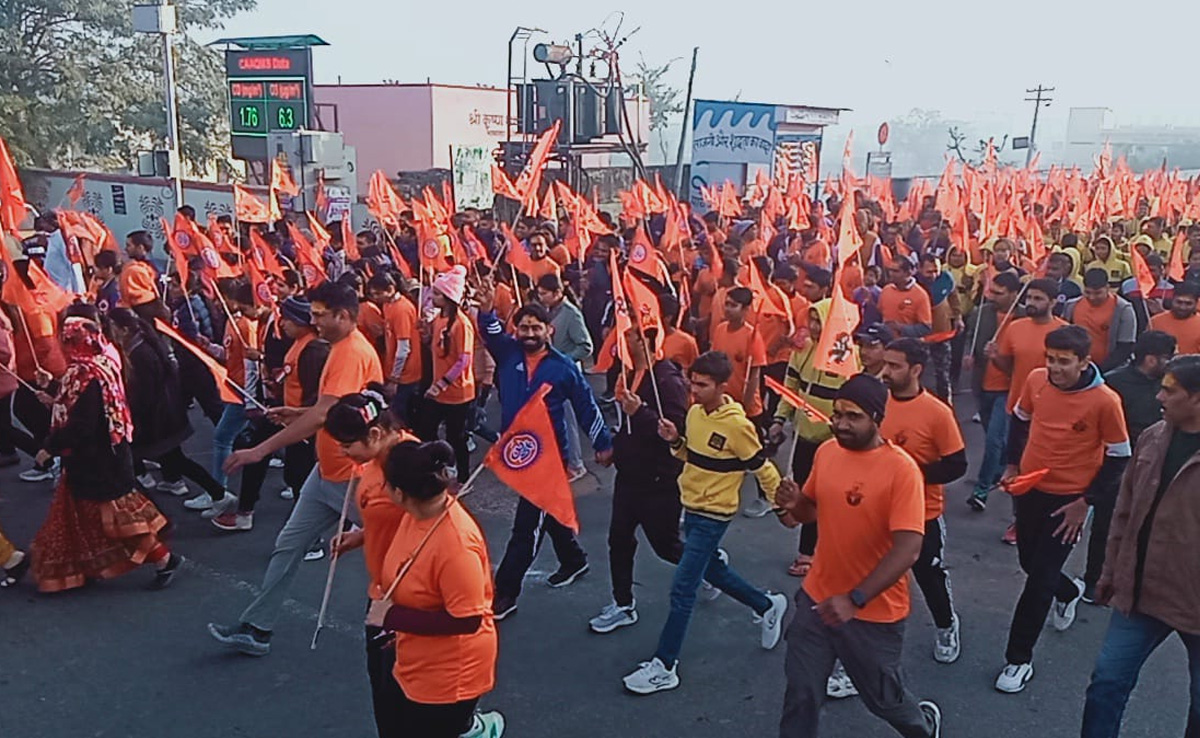 Run For Ram Marathon: राजस्थान के सीकर में 'रन फॉर राम' मैराथन का आयोजन, सैकड़ों राम भक्तों ने लिया हिस्सा