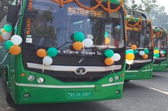 Himanta Biswa Sarma Flags Off 200 Electric Buses In Guwahati Himanta Biswa Sarma Flags Off 200 Electric Buses In Guwahati