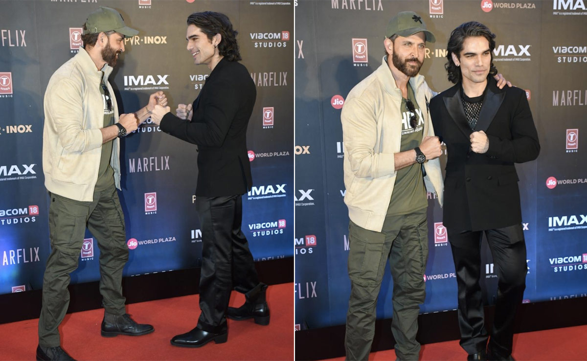 The One Where Hrithik Roshan Posed With <i>Fighter</i> Antagonist Rishabh Sawhney At Film's Screening