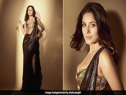 Golden Girl Shehnaaz Gill Shines In Black Sequinned Gaurav Gupta <i>Saree</i> For A Star-Studded Wedding Reception Golden Girl Shehnaaz Gill Shines In Black Sequinned Gaurav Gupta <i>Saree</i> For A Star-Studded Wedding Reception