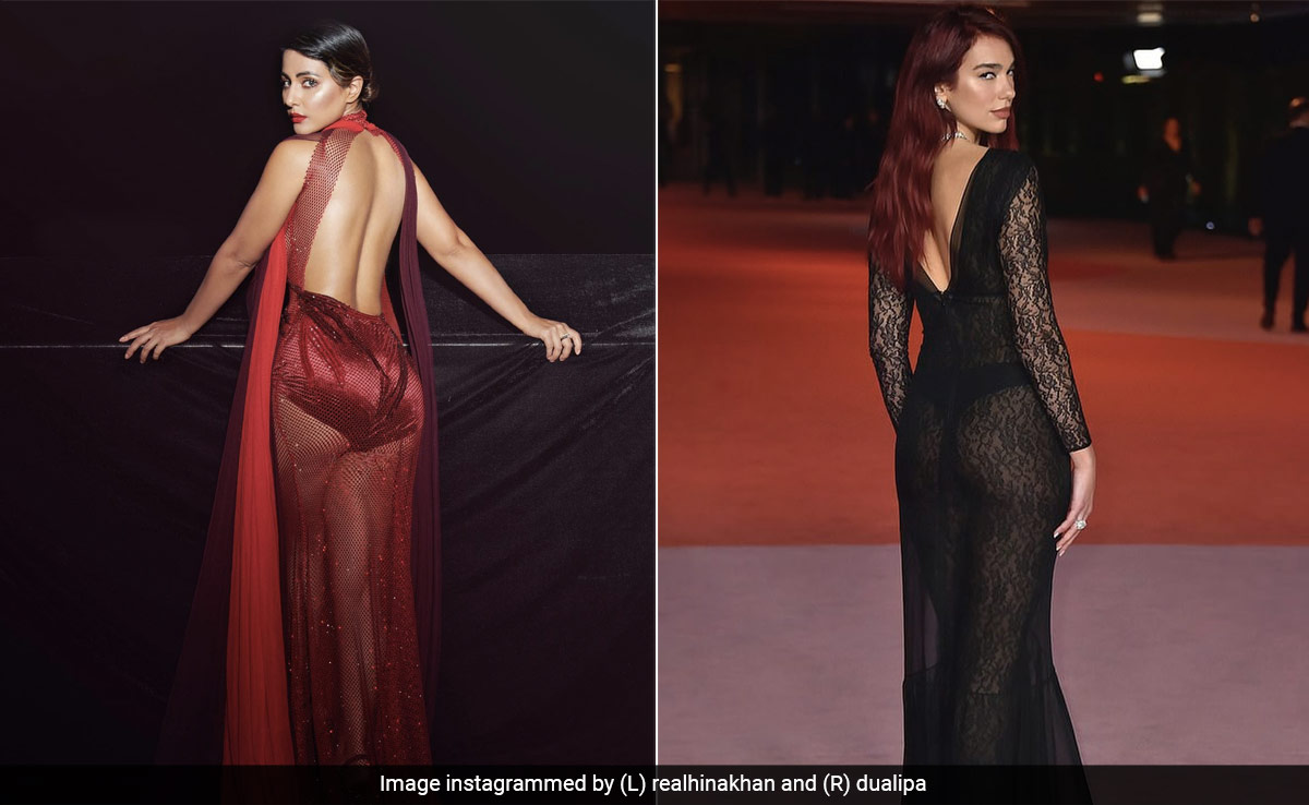 Looking Back At The Most Stunning Sheer Outfits Of 2023 As Seen On Dua Lipa, Hina Khan And More