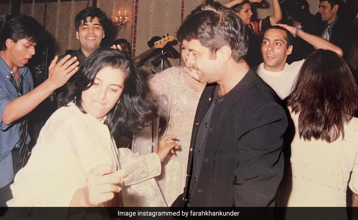 A Major Throwback Of Shah Rukh Khan, Salman Khan, Anil Kapoor, Karan Johar And Farah Khan