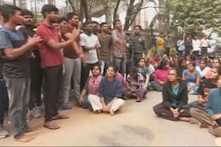 Protests At Hyderabad's Osmania University Over Security Breach In Girls Hostel Protests At Hyderabad's Osmania University Over Security Breach In Girls Hostel